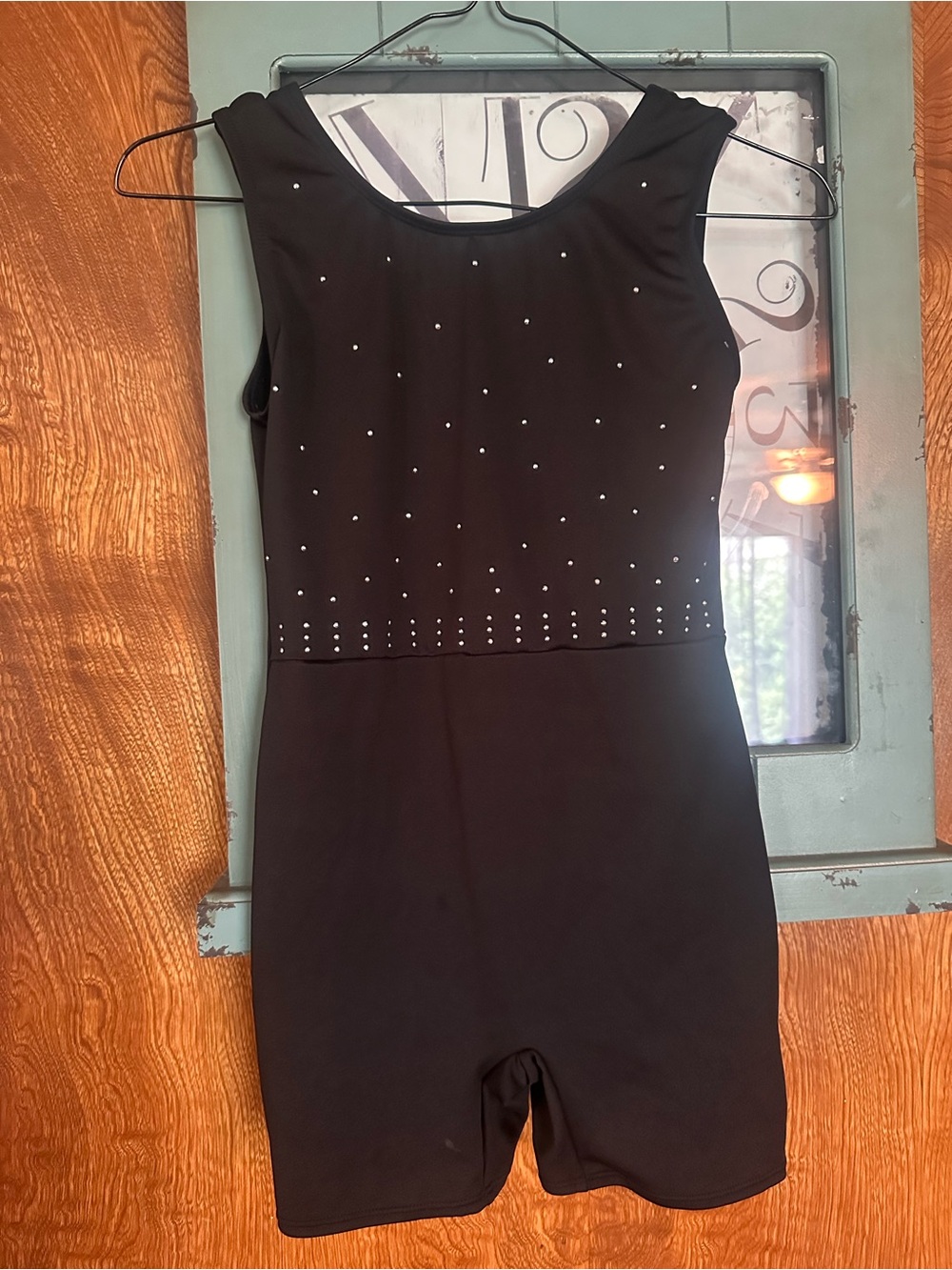 Cat & Jack Black Sleeveless Rhinestone leotard
